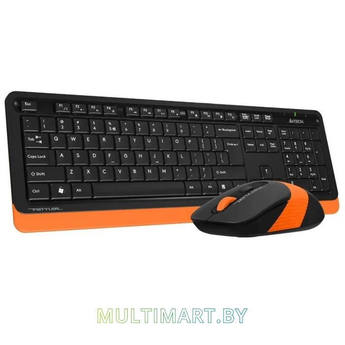 Комплект клавиатура + мышь A4Tech Fstyler FG1010 (черный/оранжевый)